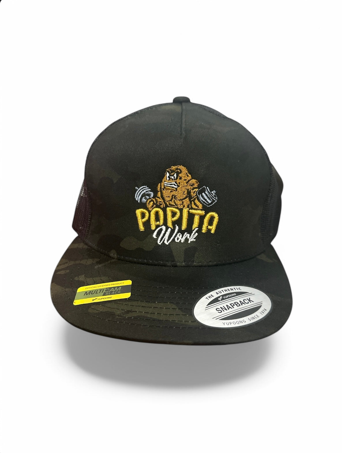 Papita Gym multi cam trucker hat limited edition