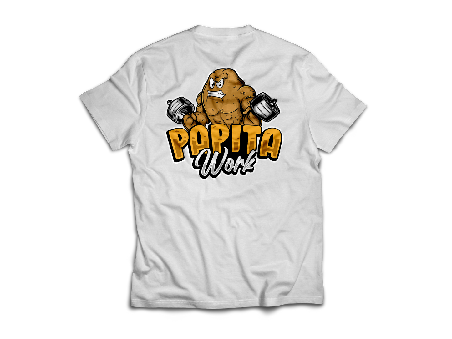 PAPITA DRIP WHITE T GYM LOGO