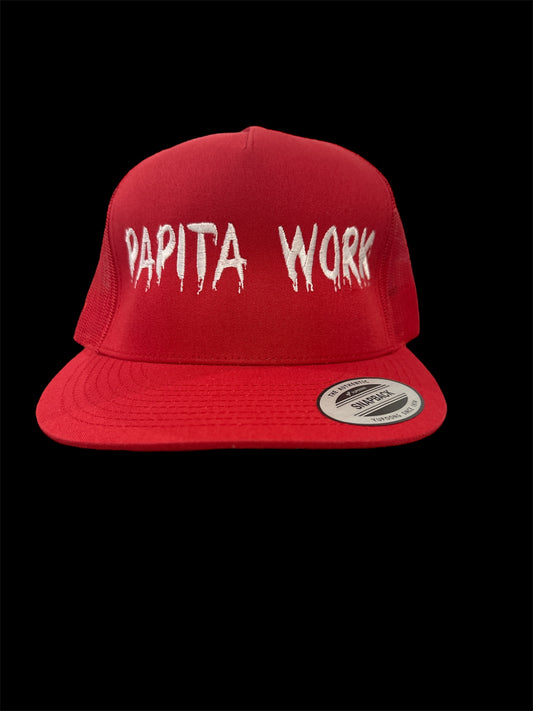 papita work drip trucker SnapBack cap