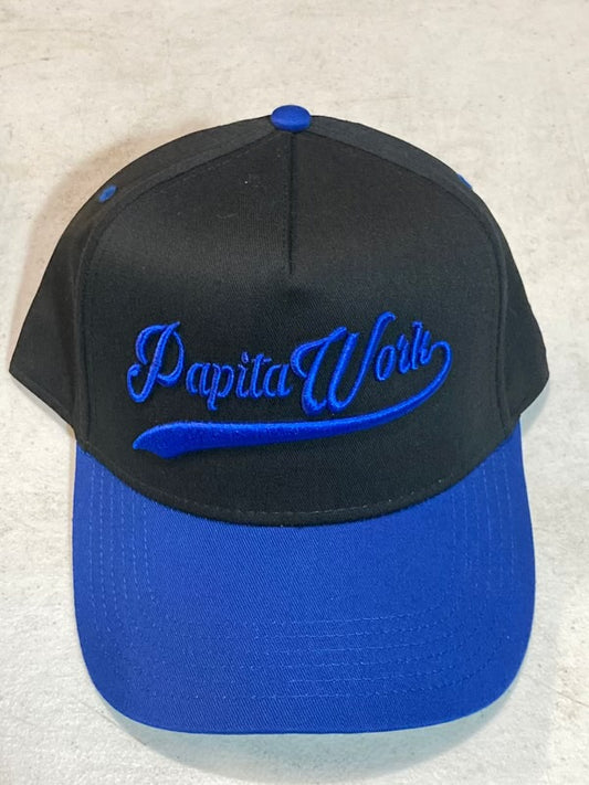curved black and blue